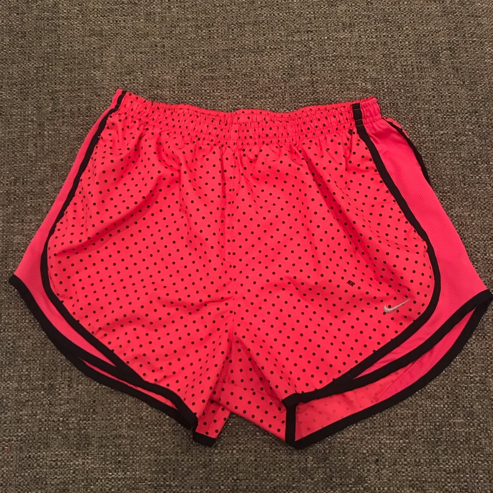 Nike Tempo Shorts | Size M | Pink & Black Dots